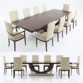 Dining table in dark wood
